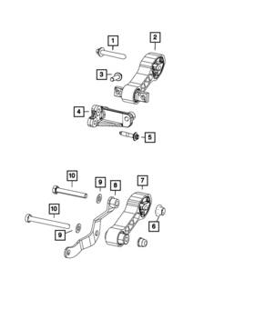 68190713aa Mopar Genuine Engine Mount Isolator