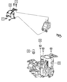 68195919aa Mopar Genuine Engine Mount Insulator Left Side