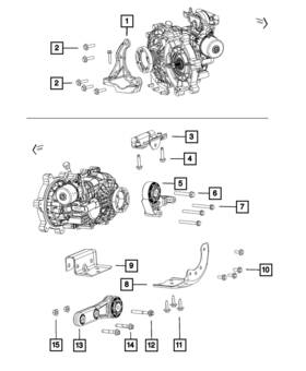 68206048ac Mopar Genuine Engine Mount Isolator