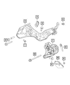 68248781ac Mopar Genuine Engine Mount Insulator Left Side