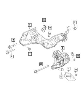 68248783ad Mopar Genuine Engine Mount Insulator Left Side