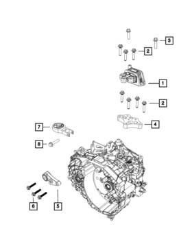 68254669aa Mopar Genuine Engine Mount Damper