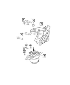 68284620ae Mopar Genuine Engine Mount Isolator