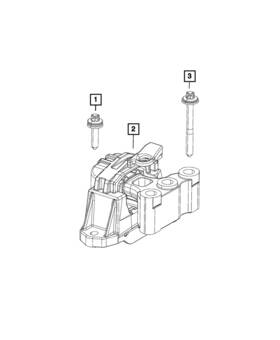 68400622aa Mopar Genuine Engine Mount Isolator