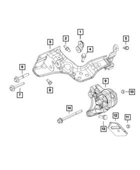 68403918ab Mopar Genuine Engine Mount Isolator