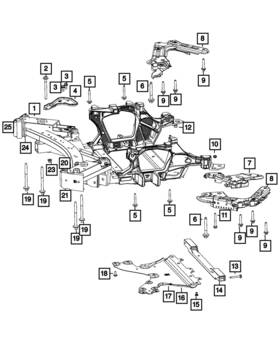 68438645ag Mopar Genuine Front Suspension Cradle