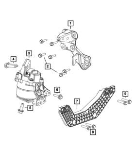 68449042ad Mopar Genuine Engine Mount Isolator