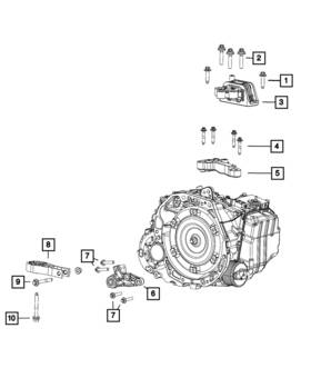 68467905ab Mopar Genuine Transmission Mount Isolator