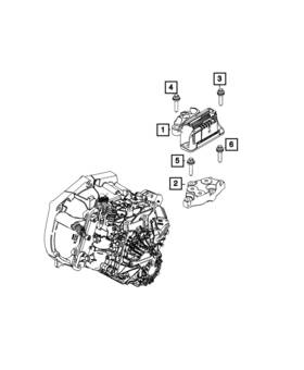 68477743aa Mopar Genuine Engine Mount Isolator