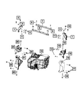 68590127ac Mopar Genuine Electric Drive Motor Mount Isolator