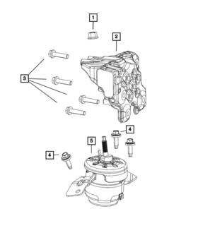 68620584ab Mopar Genuine Engine Mount Isolator