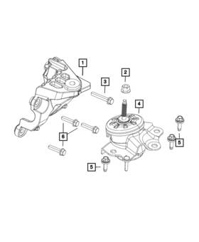 68622629aa Mopar Genuine Engine Mount Isolator