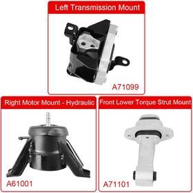 10059 Nbjingyi 10137 10047 Engine Trans And Torque Strut Mount 3pcs 2015-2020 For Hyundai Sonata Kia Optima