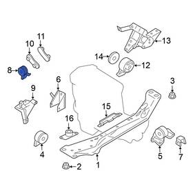 112105u000 Nissan Oe For Sentra 2000-2001 Front Engine Mount