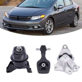 Em-7116 Ocasami 3pcs For 2012-2013 Honda Civic 1.8l Automatic Engine Motor And Trans Mount Set New