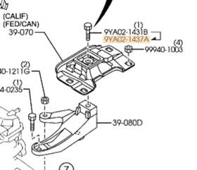 9ya0-21-437a Oem Genuine Mazda Lower Mount Bolt 9ya0-21-437a Oem Genuine Mazda Lower Mount Bolt