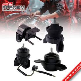 Emspp0074 Ppegem Motor And Trans Mount Set 4pcs Fits 2007-2009 Hyundai Santa Fe 2.7l With Auto