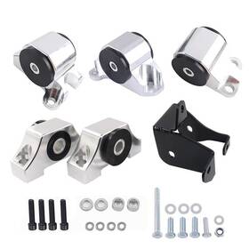 Realtopautoseller 96-00 B16 B18 D16 2 Bolt Engine Motor Mount Kit For 1996-00 Civic Ek B20 B D Chrome Billet