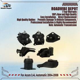 Roadvibe-depot Rvd421476d Trans Mount Set And Engine Motor For Acura Tsx 2.4l Automatic 2004-2008 7pcs