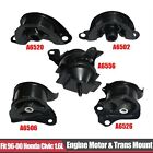 G41401 Set Of 5 For 1996-2000 Honda Civic 1.6l Engine Motor And Trans Mount Kit Black