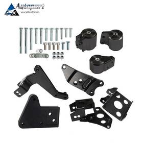 Sexcellentdeals Sau-728 Fits For Honda Civic K20 K24 Black Engine Mount Bracket K-swap Ek 96 97 98 99 00