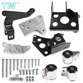 490734 Techme17 Engine Mount Bracket Set For K-swap Ek Chassis 1996-2000 Civic K20 K24 K-series