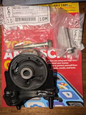 12371-21120 Toyota Genuine Oem Insulator Engine Mounting Rear 1237121120