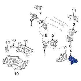 Toyota Oe 1237222040 For Mr2 Spyder 2000-2005 Left Engine Mount
