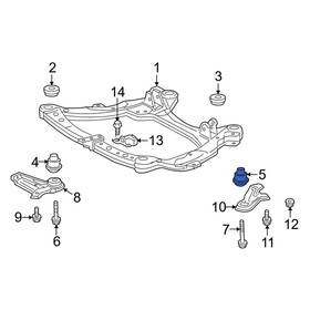 5221706010 Toyota Oe For Highlander 06-19 Front Left Rearward Engine Cradle Insulator