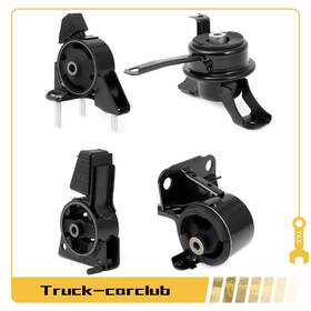 Truck-carclub T164438cc 4pcs Motor And Trans Mount Set Fit For 1998-02 Toyota Corolla 1.8l Auto 3spd