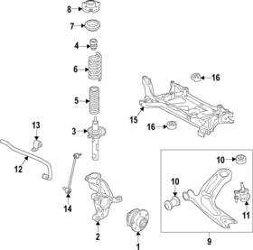 3wa-199-867-b Volkswagen Genuine Lower Mount