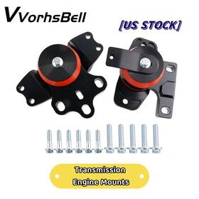 Enm035-bk-rd-2 Vvorhsbell For Vw Mk5 Mk6 Gti R Jetta Golf Audi A3 2.0tsi 85a Transmission Engine Mount Kit