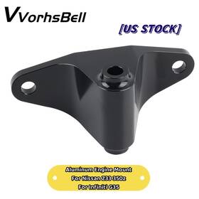 Enm043-bk-2 Vvorhsbell Black Transmission Engine Mount Replace For Nissan Z33 350z Infiniti G35 Billet