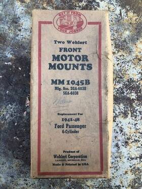2ga-6038 Wohlert Original 1941-48 Ford Passenger Front Motor Mounts Two In Box