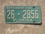 1969 1970 Florida License Plate Chevy Chevrolet Ford 26 2856 Osceola County. Fixed Price $30.00.