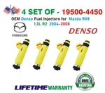 Genuine Denso Set Of Fuel Injectors For 2004-2008 Mazda 1.3L #195500-4450. Fixed Price $99.55.