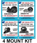 Motor Mounts, Volvo S40, V40 Engine Kit Pcs 2001-2004. Fixed Price $238.99.
