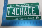 Vermont License Plate Tag Vt Vanity Truck For Chase Race Speed 4CHACE #2. Fixed Price $45.60.