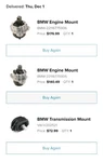 F10 Bmw 550I Left/right Engine Mounts & Transmission Mount.. Fixed Price $300.00.