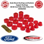 Prothane Radiator Body Mount Bushing Kit 1980-96 Ford F100, F150, F250, F350. Fixed Price $97.81.