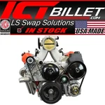 Camaro Low Mount Alternator, Power Steering Pump Brackets Lsx LS1 LS6 Billet. Fixed Price $189.99.