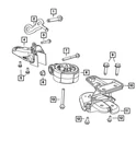 Genuine Mopar Engine Mount Isolator Rear 68139779AC. Fixed Price $162.18.