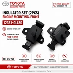 12361-0L030 Genuine Toyota Insulator Set (2PCS), Engine Mounting, Front 1KD 2KD. Fixed Price $144.00.