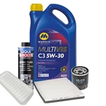 5W30 Fully Synthetic Engine Oil 5L + Air, Cabin & Filters Flush. Fixed Price $73.15.