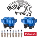 2PCS Ignition Coil & Wireset 8PCS Motorcraft Spark Plug Ford Mustang FD487. Fixed Price $112.49.