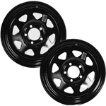Ecustomrim 2-PACK Trailer Wheel 15X6 Inch Lug Black Spoke. Fixed Price $119.99.