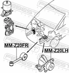 For Febest MM-Z20FR Front Engine Mount. Fixed Price $81.74.
