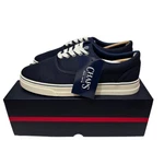 Men Chaps Shoes Comfort Canvas Lace-up Closure Sneakers Round Toe Chace Blue. Fixed Price $22.45.