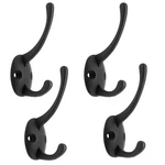 4PCS Black Metal Coat Hooks Wall Mount Retro Dual Hanging. Fixed Price $9.41.