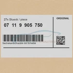 27X Genuine Bmw 07119905750 - Hex Bolt With Washer M6X20 Znniv Si 1.... Fixed Price $83.00.